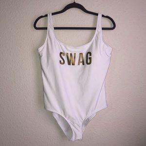 INGEAR ‘SWAG’ White One Piece Swimsuit 1X